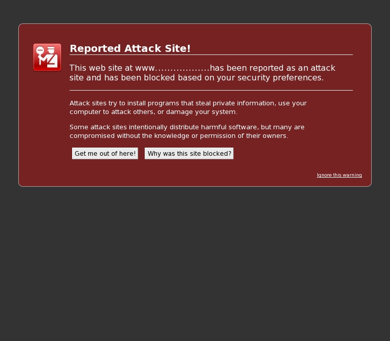 reported attack site