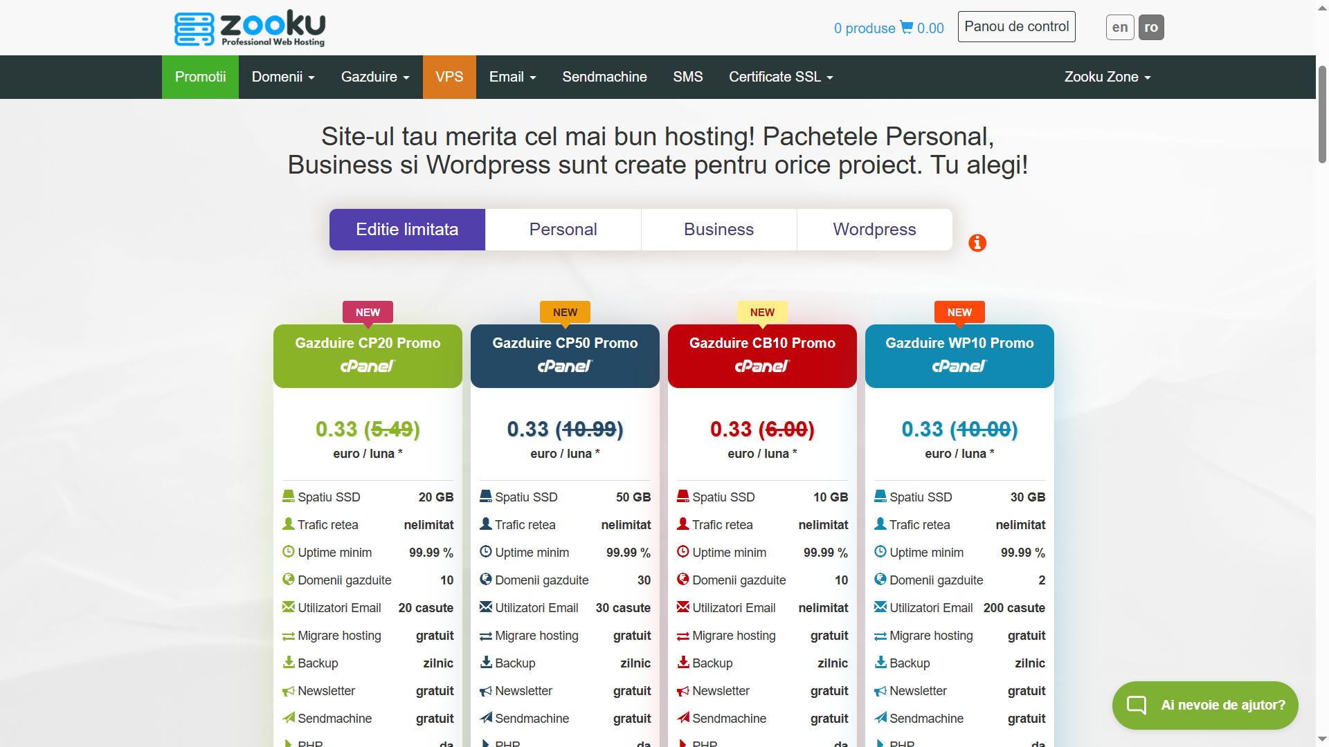 Gazduire web profesionala pe servere in Romania cu cPanel si CloudLinux