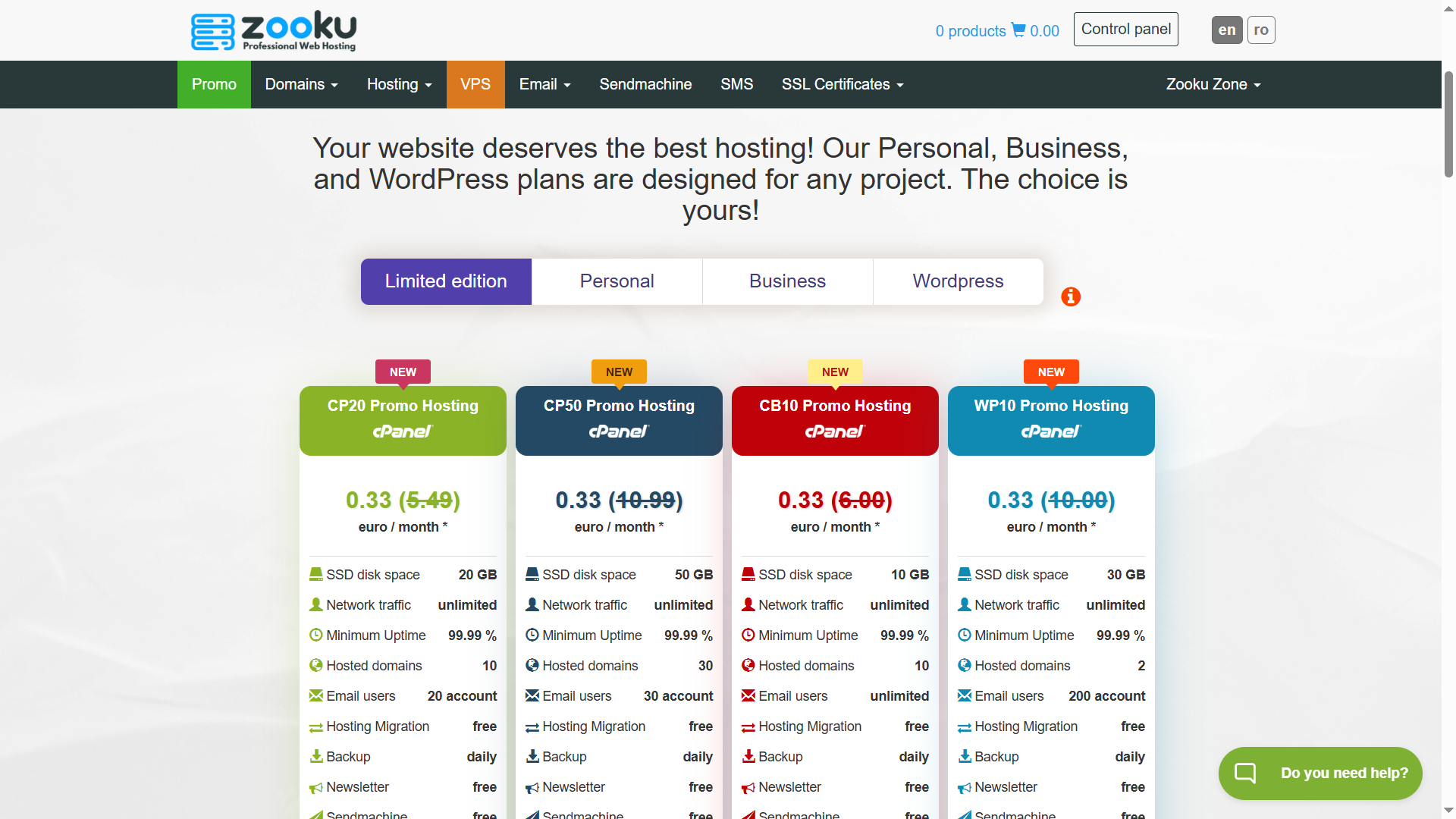 Professional web hosting on Romanian servers with cPanel and CloudLinux