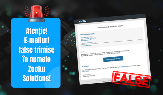 Atenție la emailurile false care imită Zooku