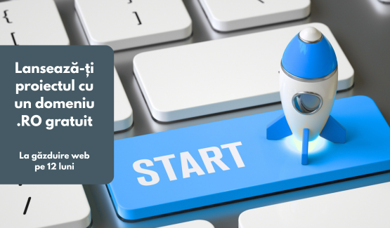 Lansează-ți proiectul cu un domeniu .RO gratuit